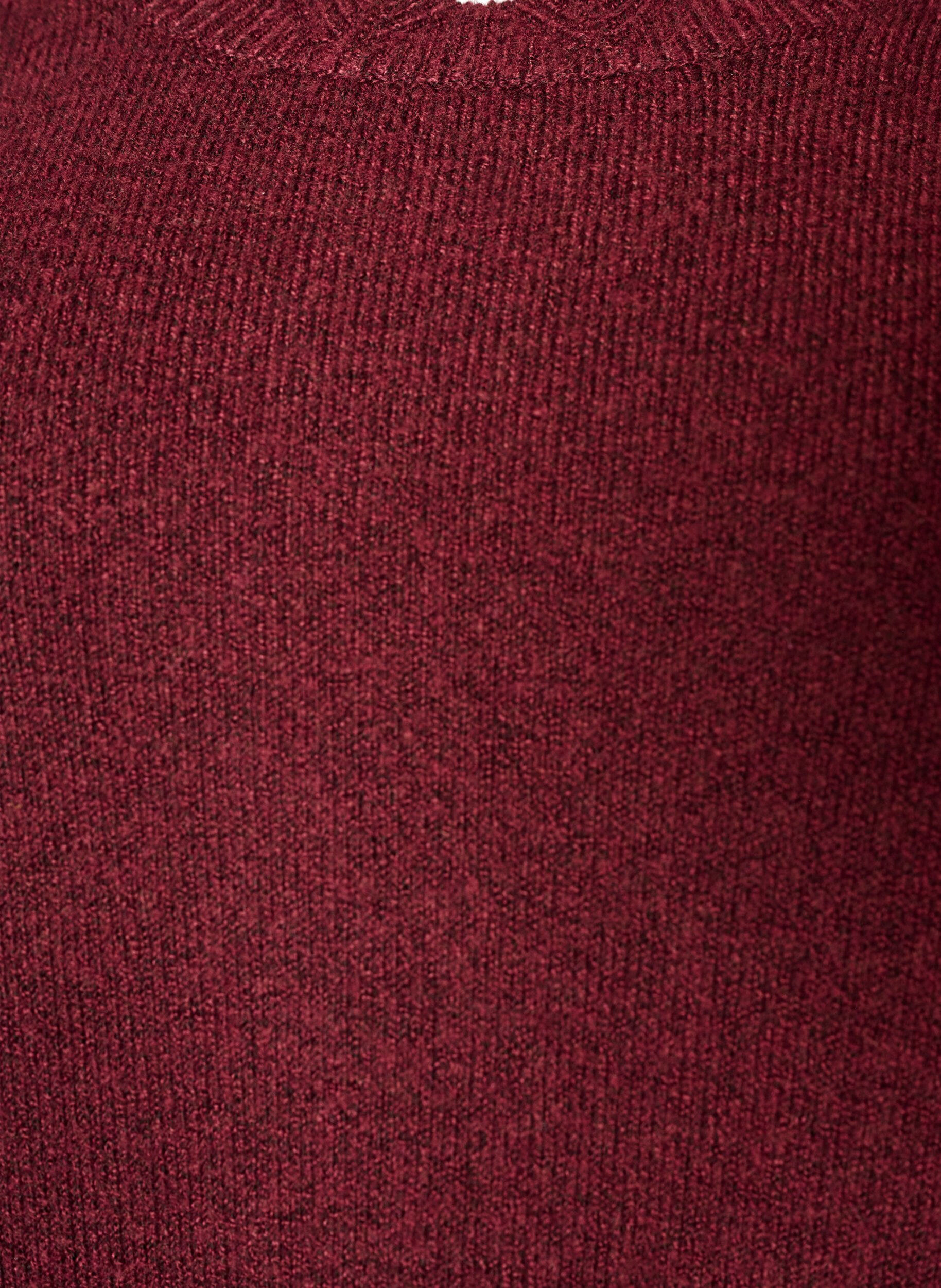 ZizziStrikkebluse med b&oslash;lgete kanter, R&oslash;d, Packshot image number 2
