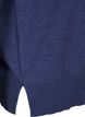 Langermet strikket bluse med splitt, Blå, Packshot image number 3