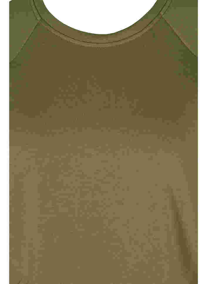 Kjole med lommer og splitt, Olive Drab, Packshot image number 2