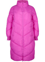 Lang puffer-vinterjakke, Rose Violet