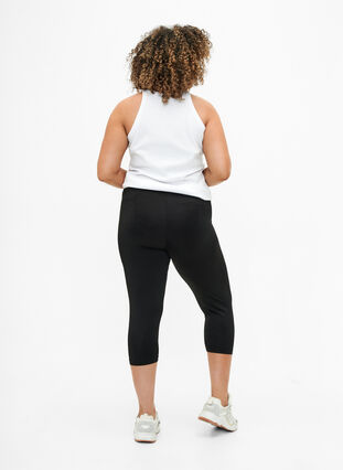 Zizzi 2-pack leggings med 3/4 lengde, Svart, Model image number 2