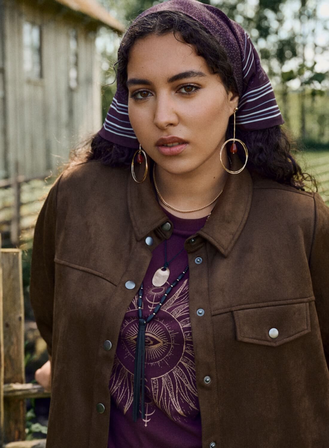 Zizzi Matchende sett i brun, , Model