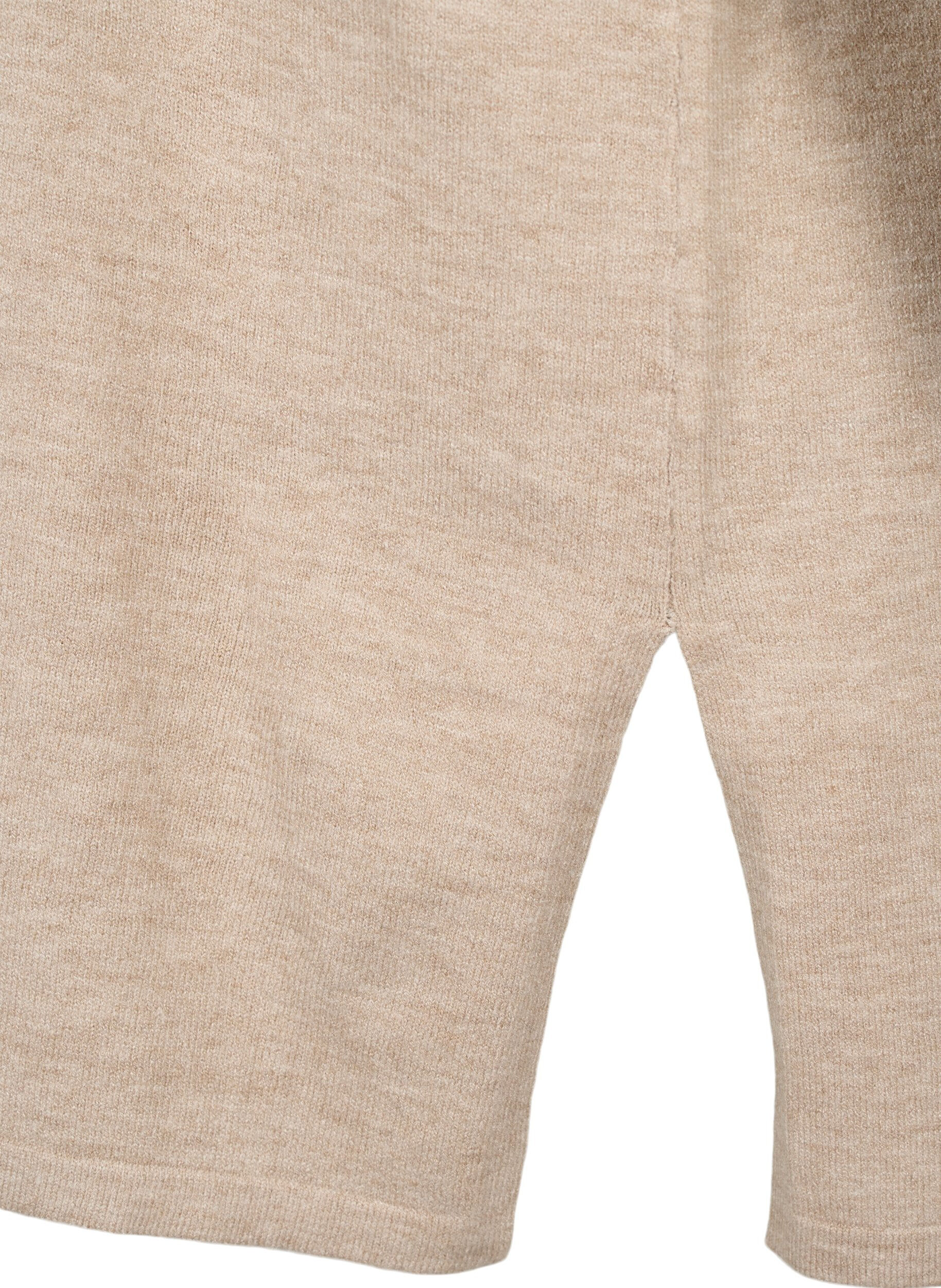 Zizzi Strikket cardigan med splitt og ribbekanter, Simply Taupe Mel., Packshot image number 3