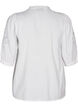 Skjortebluse med volanger og broderie anglaise, Hvit, Packshot image number 1