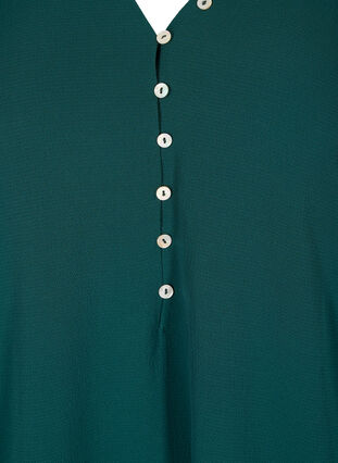 Bluse med V-hals og knappedetaljer, Ponderosa Pine, Packshot image number 2