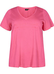 Pysjamas T-skjorte av bomull med trykk, Hot Pink w. Be, Packshot