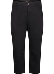 Cropped Vera jeans med rett passform, Black
