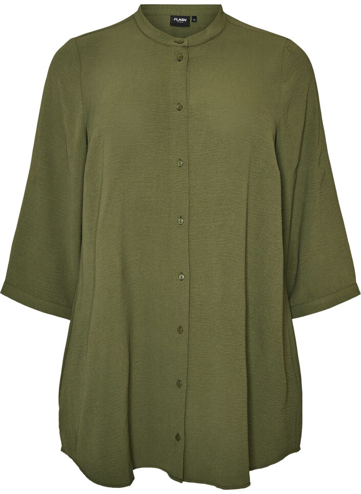 Tunika med 3/4 ermer, Gr&oslash;nn, Packshot image number 0