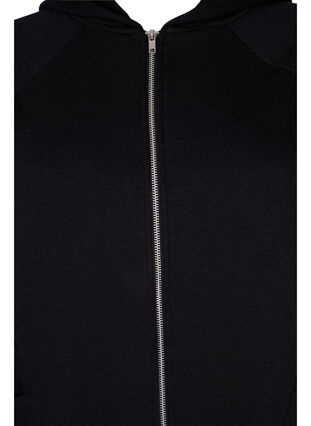 Cardigan med hette og lommer, Black, Packshot image number 2