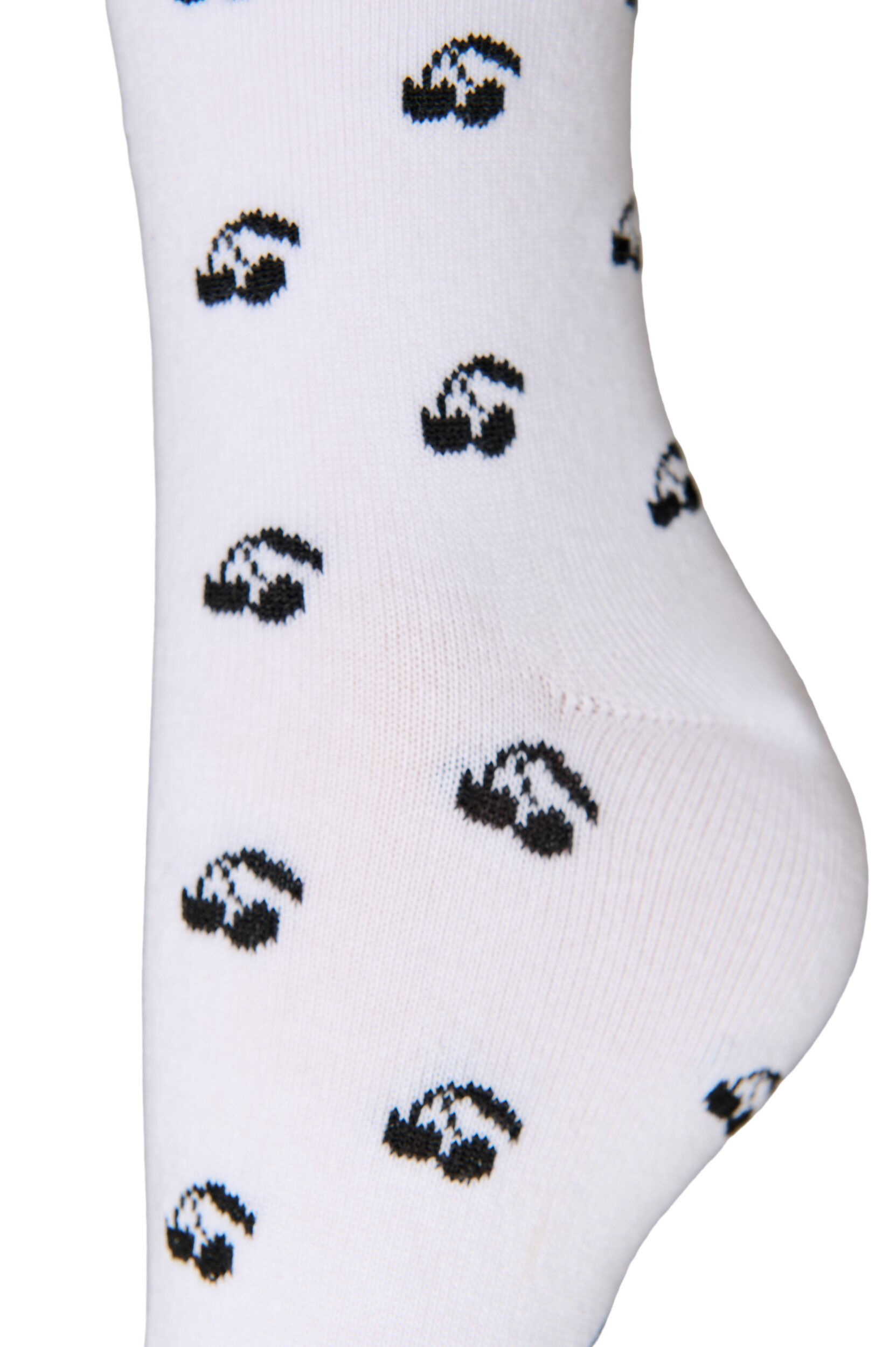 ZizziBomullssokker med m&oslash;nster, Hvit, Packshot image number 2