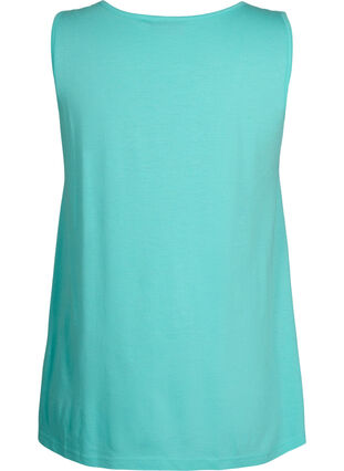 Zizzi Topp med A-form og rund hals, Turquoise, Packshot image number 1