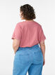 T-skjorte med blonder kant, Rosa, Model image number 2