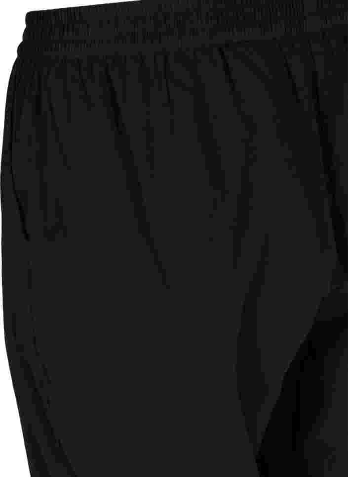 Cropped bukser i bomull, Black, Packshot image number 3