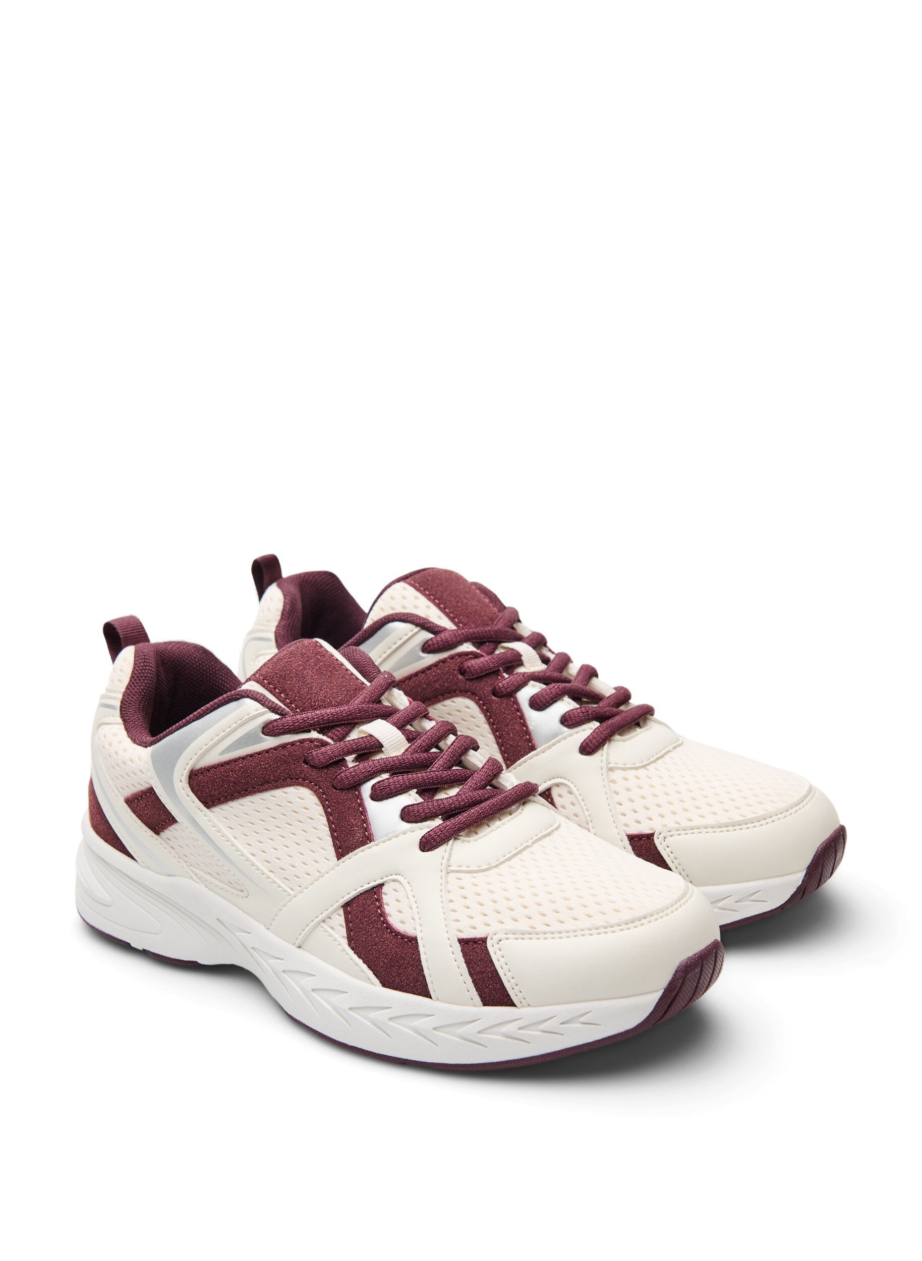 Zizzi Sporty sneakers med mesh, R&oslash;d, Packshot image number 1