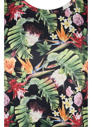 T-skjorte med trykk til trening, Palm Flower AOP, Packshot image number 2
