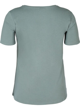 Basis T-skjorte med V-hals, Balsam Green, Packshot image number 1