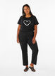 FLASH - T-skjorte med motiv, Black Flower Heart , Model image number 2