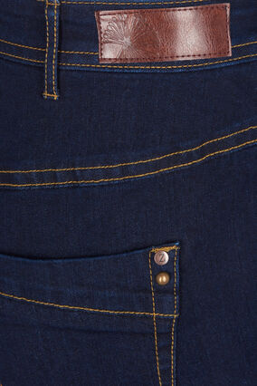 Zizzi Slim fit Vilma jeans med høyt liv, Dk blue rinse, Packshot image number 3