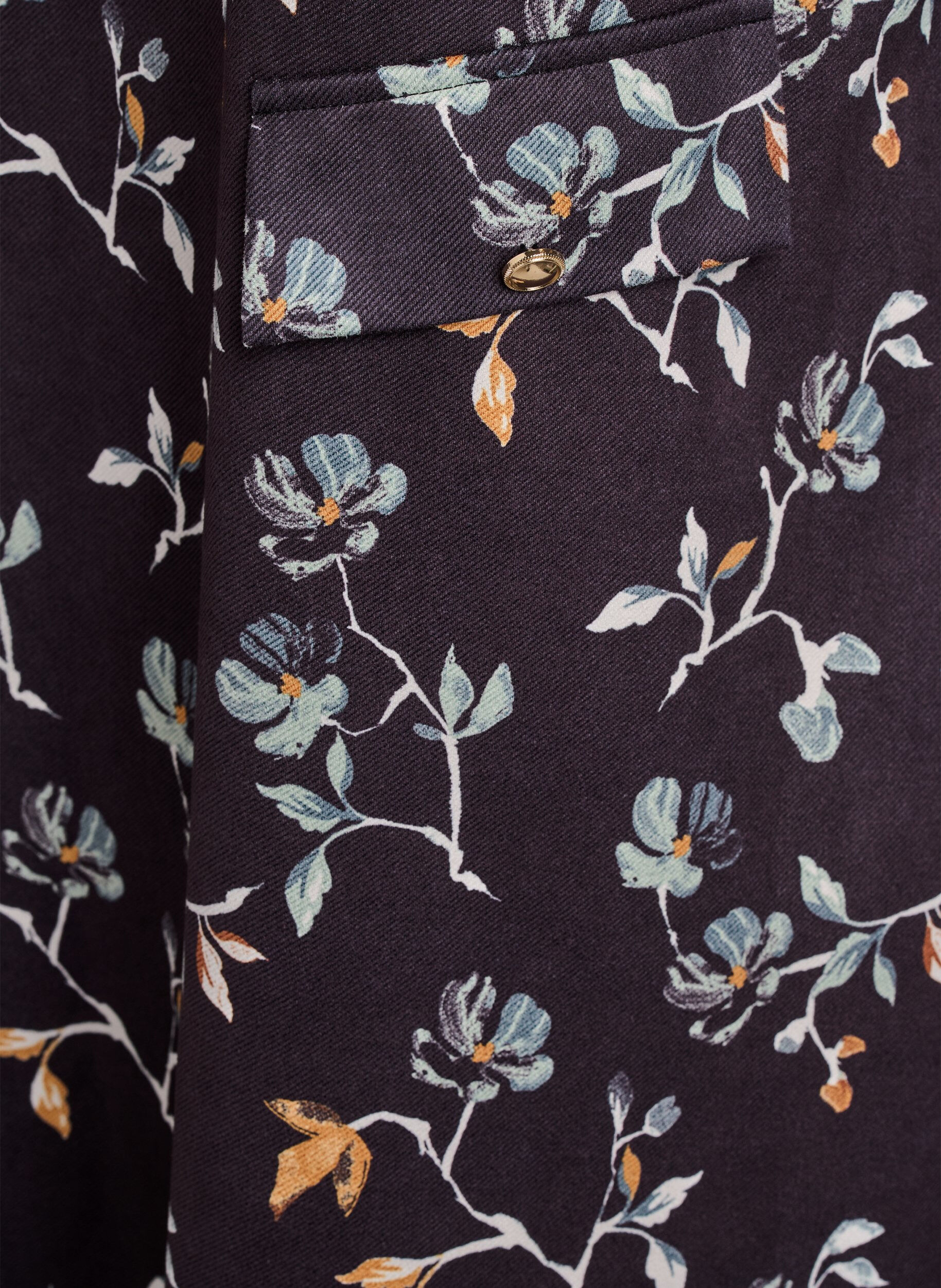 Zizzi Kort A-linjekjole med 7/8 ermer, Svart, Packshot image number 3