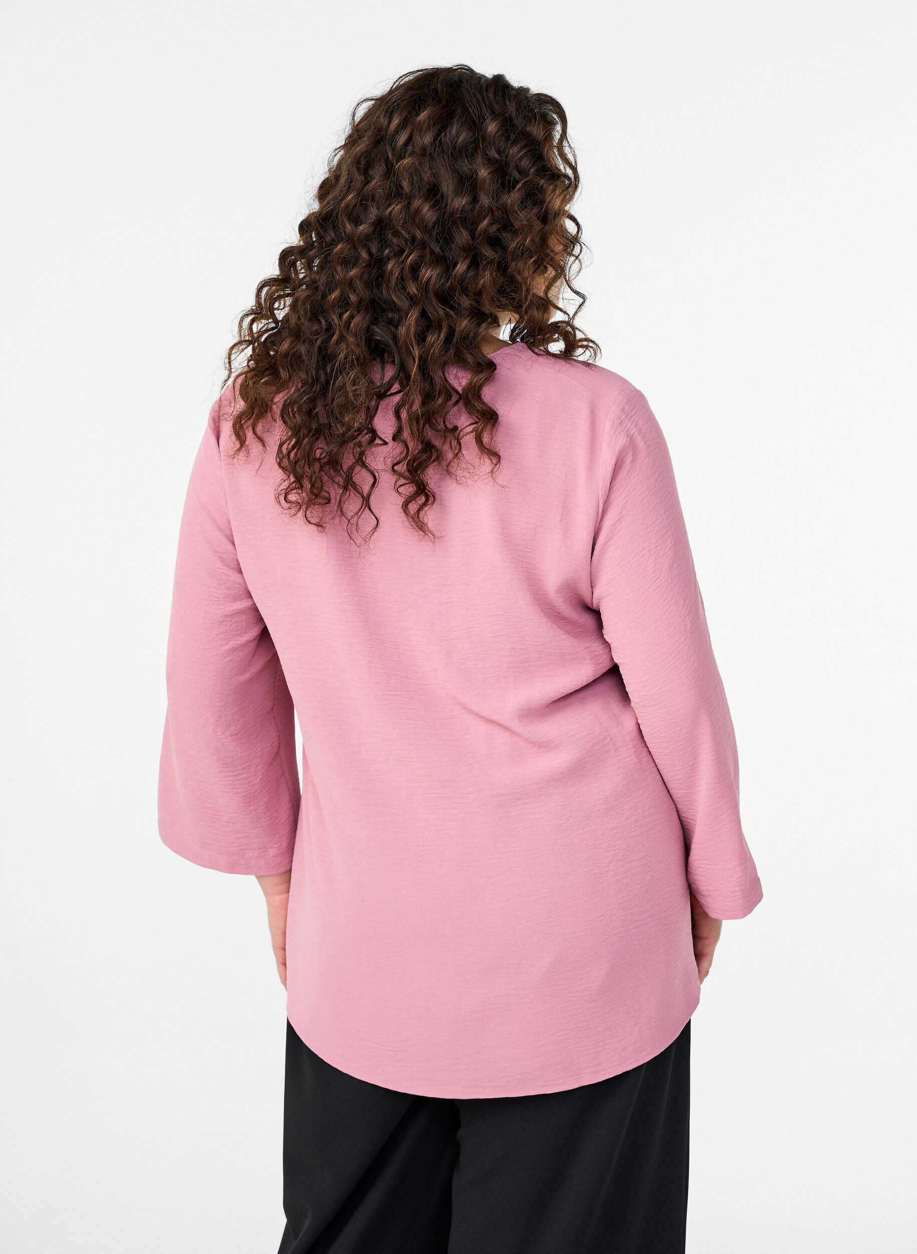 ZizziBluse med 3/4 ermer, Rosa, Model image number 2