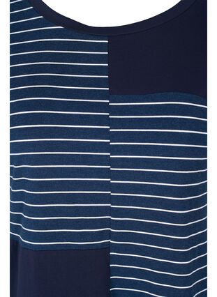T-skjorte med striper i viskose, Night Sky Stripe, Packshot image number 2