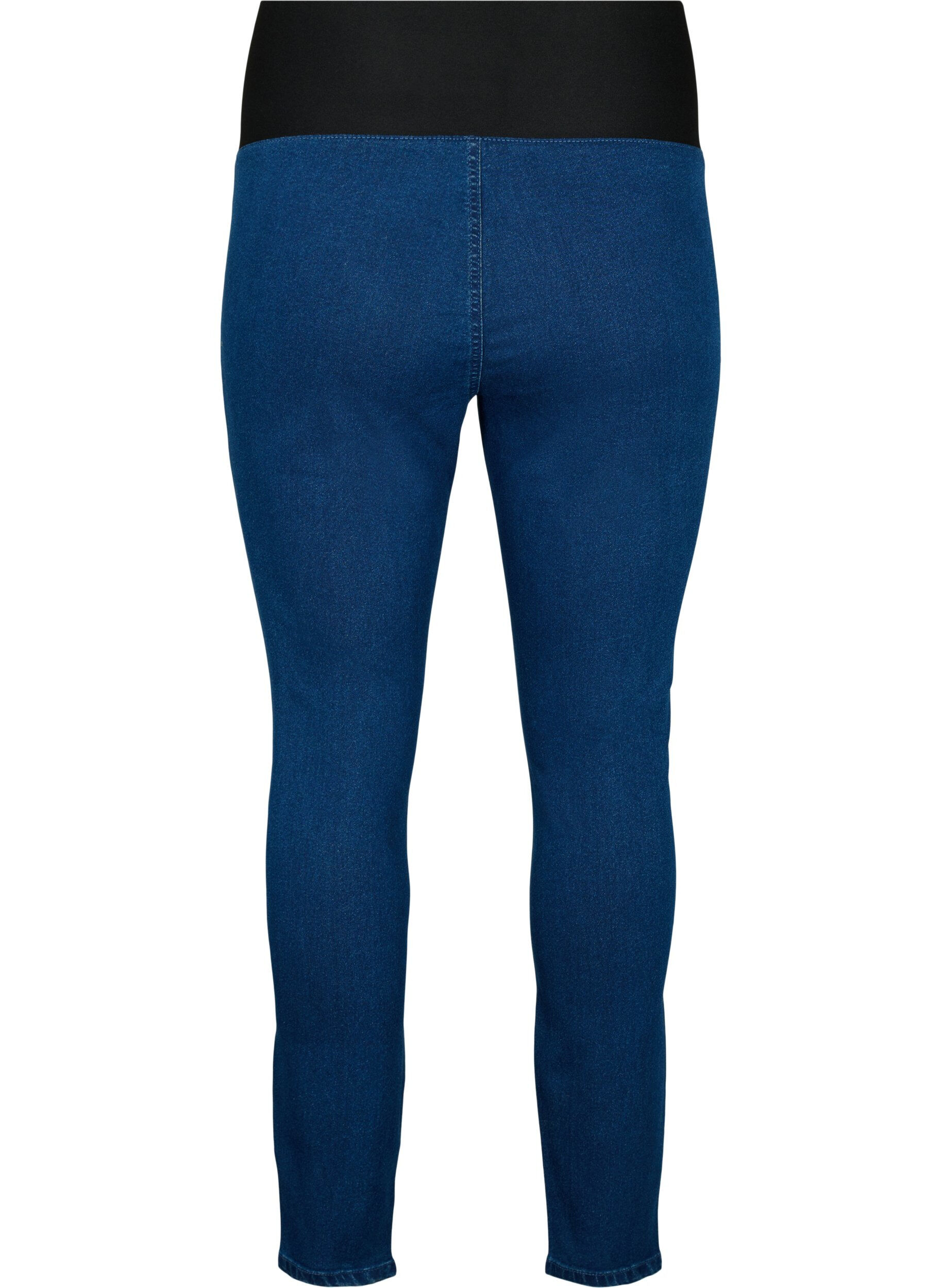 Zizzi FLASH - Jeggings med bred strikk i midjen, Bl&aring;, Packshot image number 1