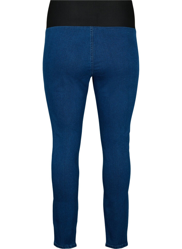 FLASH - Jeggings med bred strikk i midjen, Blå, Packshot image number 1