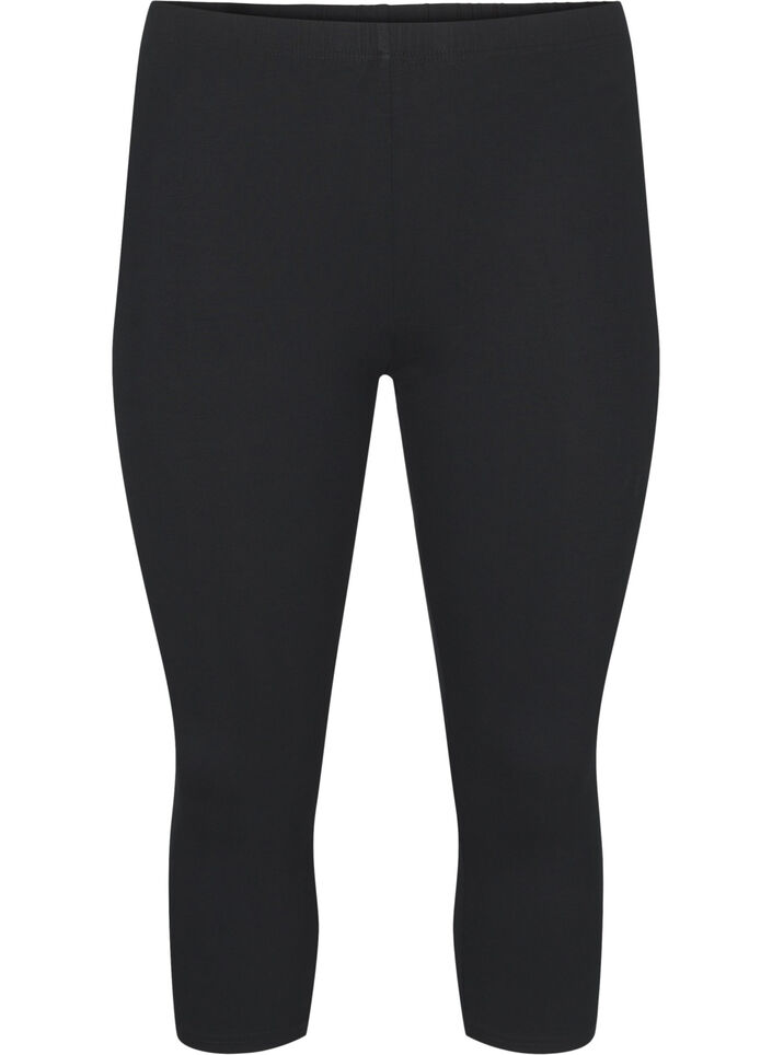 Basis 3/4 viskose leggings, Black, Packshot image number 0