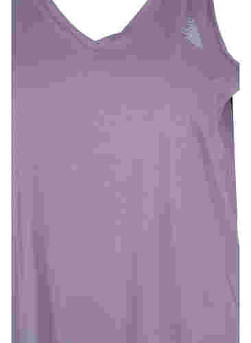 Treningstopp med V-hals, Purple Sage, Packshot image number 2