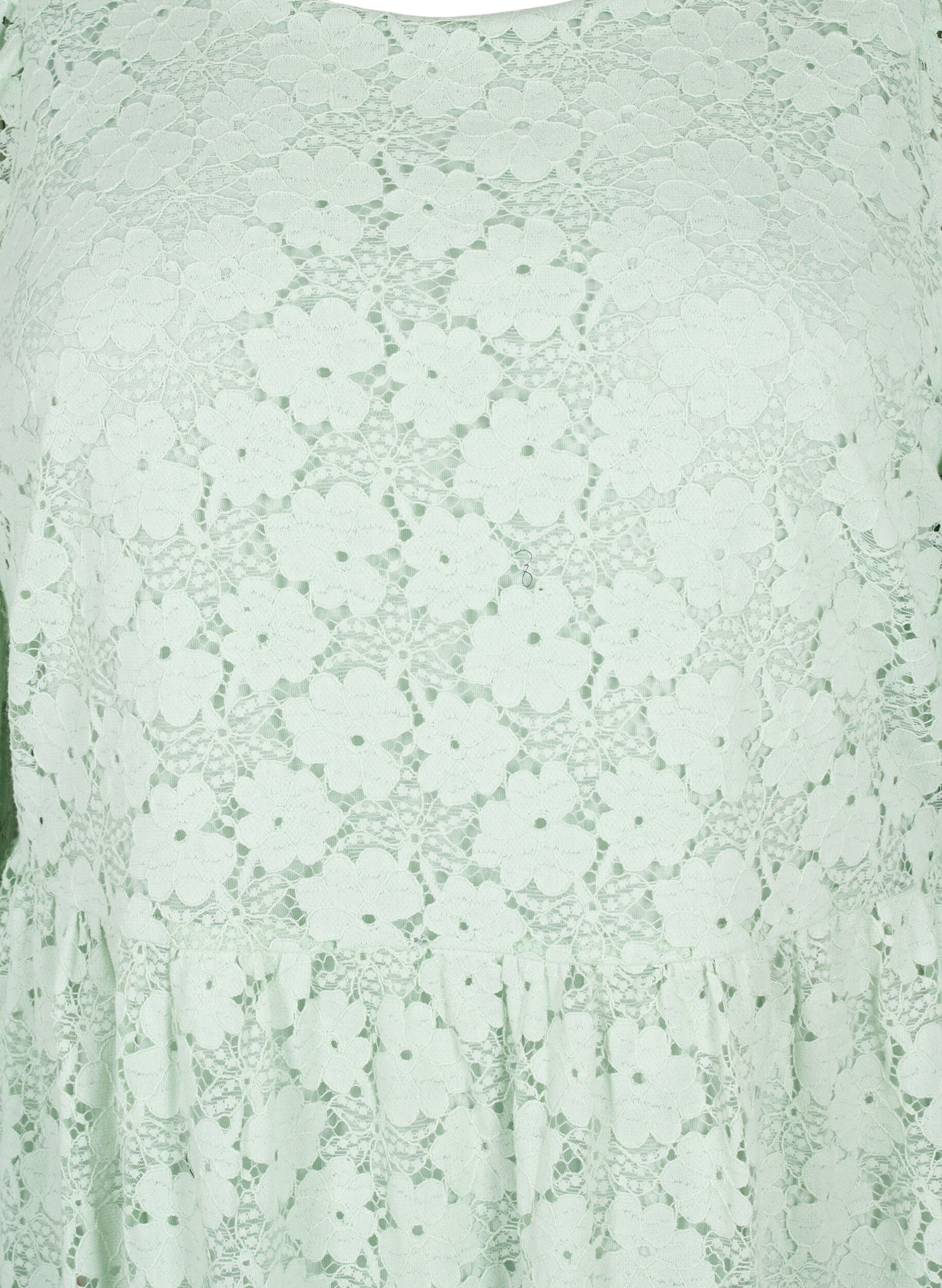 ZizziBlondekjole med lange ermer, Pastel Green , Packshot image number 2