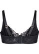 Full dekning BH med rhinestener, Black, Packshot image number 1