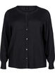 Strikkecardigan med knapper i viskoseblanding, Black, Packshot image number 0