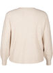 Ribbestrikket cardigan med knapper, Beige, Packshot image number 1