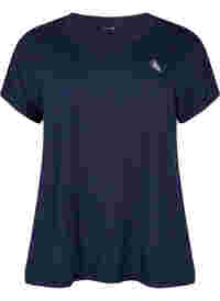 Kortermet T-skjorte til trening med V-hals