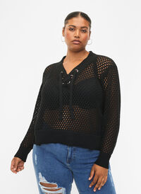 Genser med mønster, Black, Model