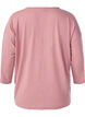 Jersey bluse med 3/4 ermer, Rosa, Packshot image number 1