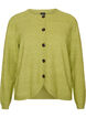 Cardigan med knapper og avrundet front, Gr&oslash;nn, Packshot image number 0