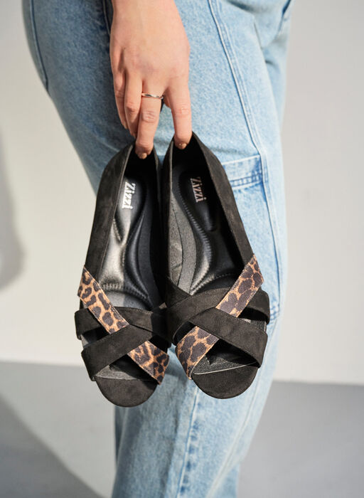 Wide fit - Spisse ballerinaflats, Svart Wide fit - Spisse ballerinaflats