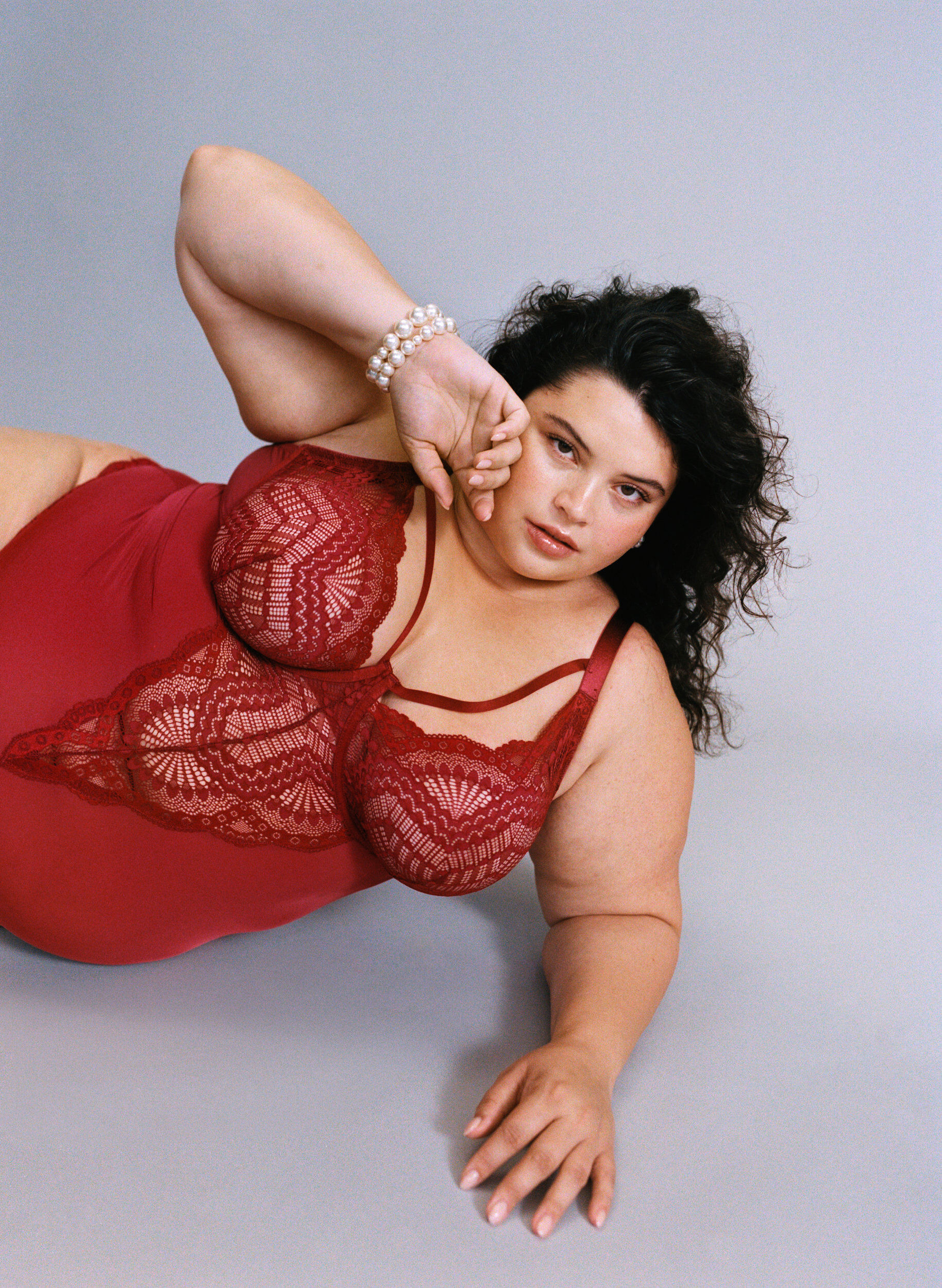 ZizziUnderwired blondebody med stroppdetalj, R&oslash;d, Image image number 0