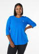 Treningsbluse med 3/4-ermer, Bl&aring;, Model image number 0