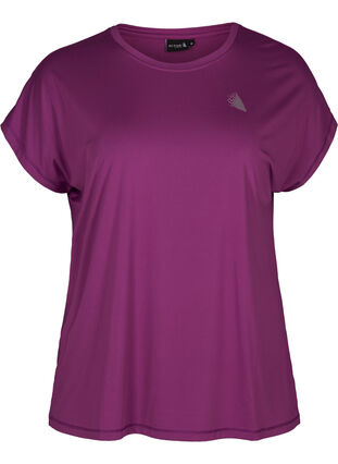 Ensfarget t-skjorte til trening, Sparkling Grape, Packshot image number 0