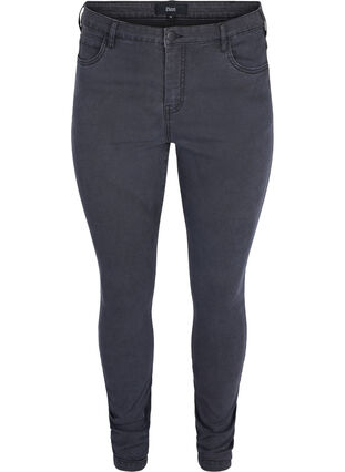 Super slim Amy jeans med høyt liv, Grey Denim, Packshot image number 0