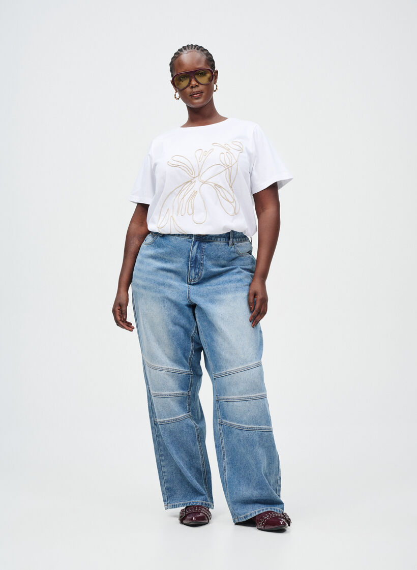 Jeans med detaljer, , Model