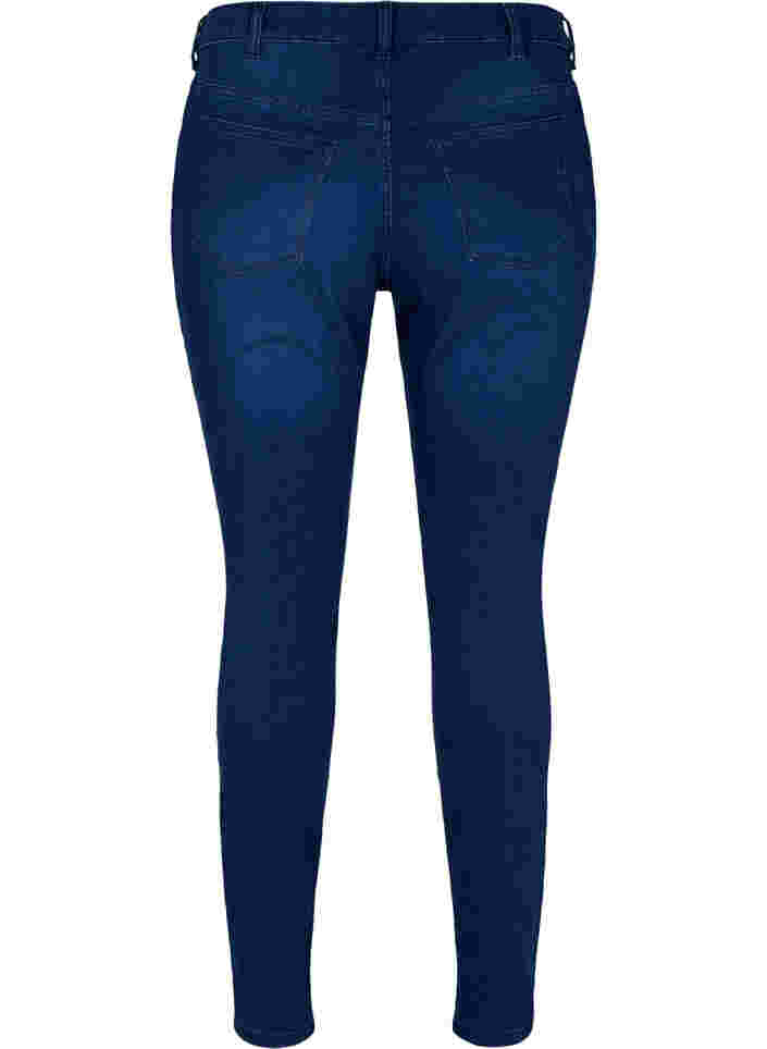 Super slim Amy jeans med strikk i livet, Dark blue, Packshot image number 1