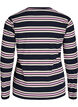 Langermet nattopp i ribbestrikket jersey med striper, Bl&aring;, Packshot image number 1