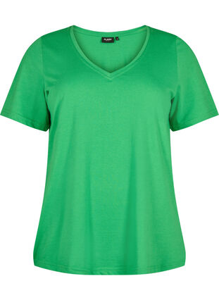 FLASH - T-skjorte med V-hals, Kelly Green, Packshot image number 0