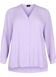 Langermet skjorte med V-hals, Purple Rose