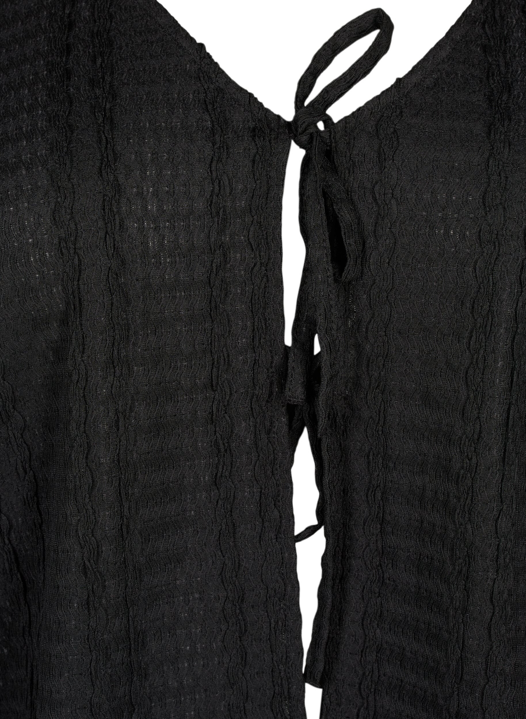 Zizzi Cardigan med b&aring;nd, Black, Packshot image number 2