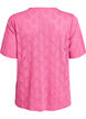 FLASH - Jersey T-skjorte med hullmønster, Rosa, Packshot image number 1