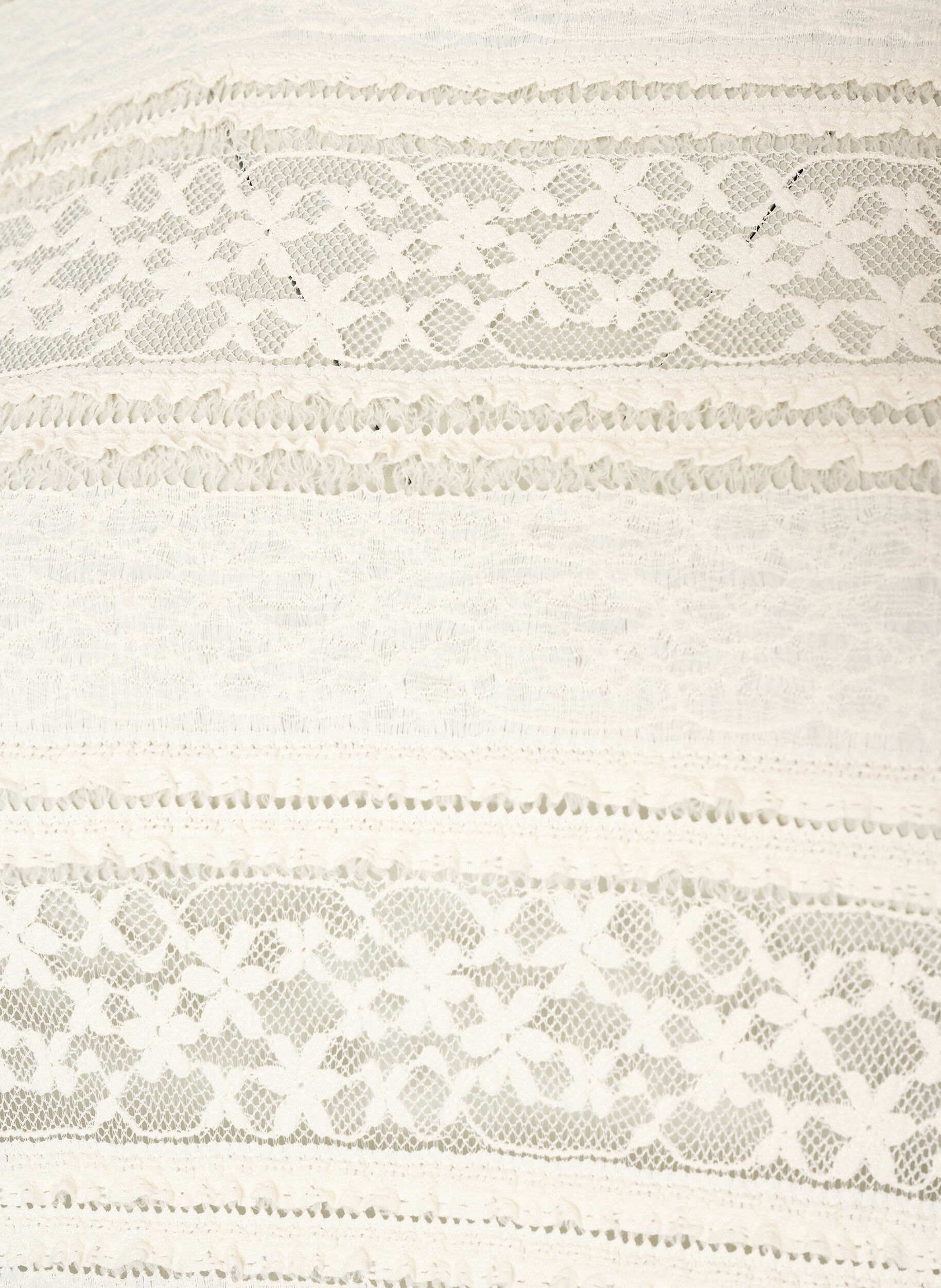 ZizziBluse med blonder og lange ermer, Vanilje, Packshot image number 2